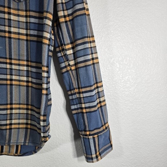 Superdry Flannel Button Up Shirt Men Large Plaid Collared Heavyweight Pockets - Picture 5 of 16